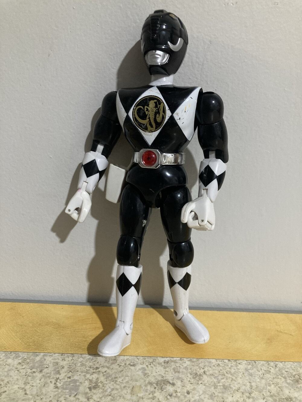 Vintage 1994 Bandai Mighty Morphin Power Rangers Black Ranger Action Figure 12in